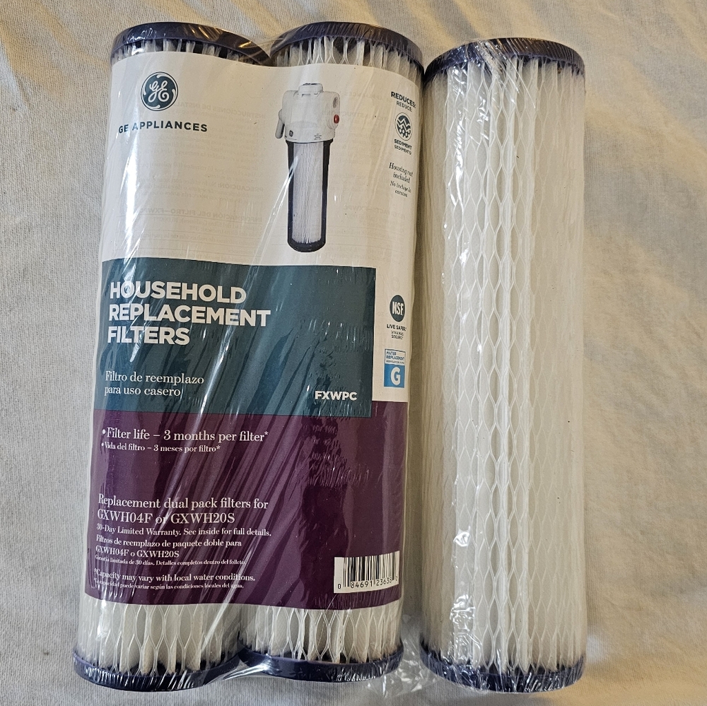 NEW GE Appliances Household Replacement Filters for GXWH04F / GXWH20S 3-Pack